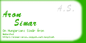 aron simar business card